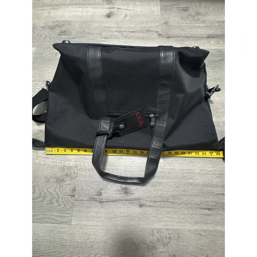 TUMI Used Once Alpha Ballistic Nylon Black Satchel Duffle Bag Travel